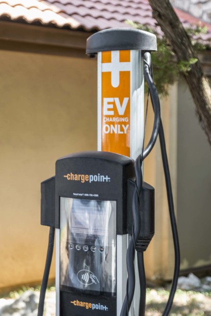 Electric vehicle charging equipment at Camden Gaines Ranch