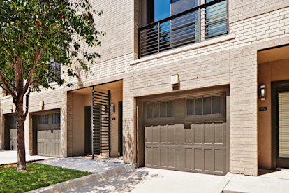 Townhome private garages