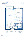 Camden Franklin Park apartments one bedroom floor plan A1