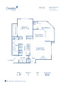 Blueprint of 1.1F Floor Plan, 1 Bedroom and 1 Bathroom at Camden Silo Creek Apartments in Ashburn, VA