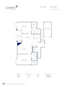 Blueprint of B1 Floor Plan, 2 Bedrooms and 2 Bathrooms at Camden Legacy Park Apartments in Plano, TX