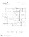 Blueprint of E Floor Plan, 2 Bedrooms and 2 Bathrooms at Camden Huntingdon Apartments in Austin, TX