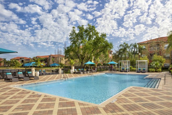 Lakeside swimming pool