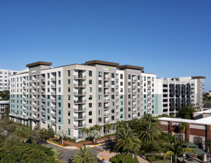 Exterior of Camden Atlantic Apartments in Plantation, Florida.