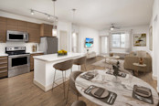 camden chandler apartments chandler az open concept kitchen dining