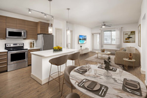 camden chandler apartments chandler az open concept kitchen dining