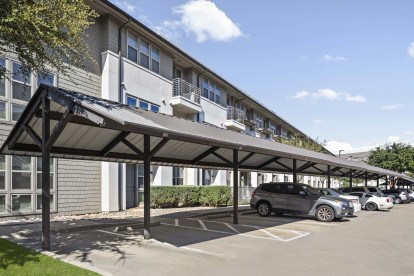 Rentable covered carport parking spaces at Camden Greenville