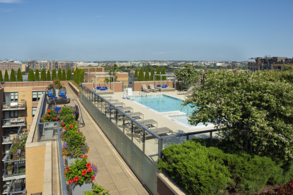 Relaxing rooftop pool at Camden NoMa