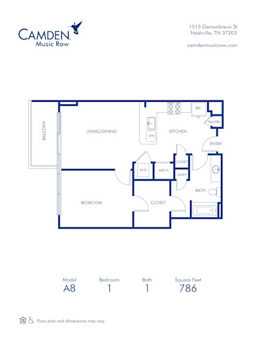 camden-music row-floor plan-A8