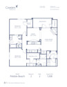 Blueprint of Pebble Beach Floor Plan, 2 Bedrooms and 2 Bathrooms at Camden Peachtree City Apartments in Peachtree City, GA