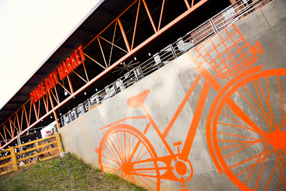 Ponce city market artwork and bike area