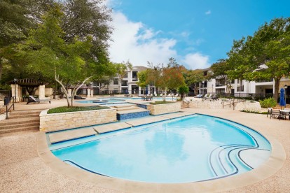 Resort-style pool and spacious sundeck at Camden Stoneleigh