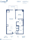Blueprint of A11.2 Floor Plan, 1 Bedroom and 1 Bathroom at Camden NoMa II Apartments in Washington, DC