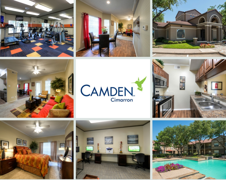 Camden Cimmaron Interior, Exterior and Amenity Space Photo Collage 