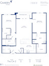 Blueprint of C4-2 Floor Plan, 2 Bedrooms and 2 Bathrooms at Camden Southline Apartments in Charlotte, NC