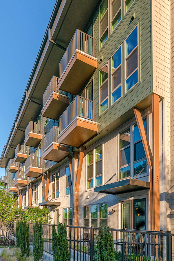 Building exterior on the Flats side