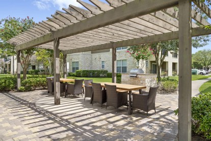 Outdoor seating with grills