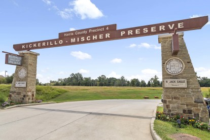 Entrance to Kickerillo-Mischer Preserve near Camden Northpointe Apartments in Tomball, TX