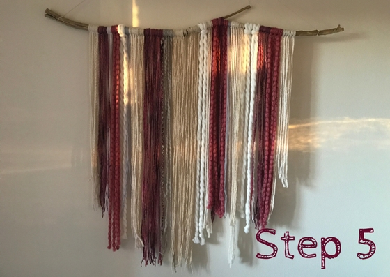 Simple DIY Yarn Wall Hanging Step 5