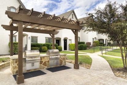 BBQ grills in the courtyard 