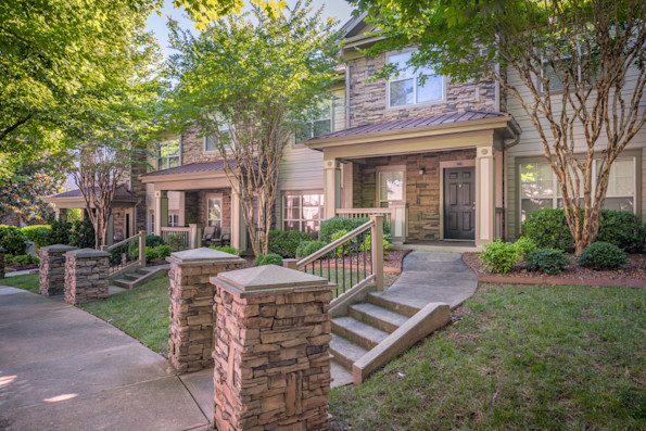 Exterior of townhome apartments