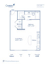 Camden North Quarter Apartments Downtown Orlando studio floor plan Adair