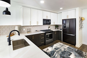 Kitchen with stainless steel appliances at Camden Gulch apartments in Nashville, TC
