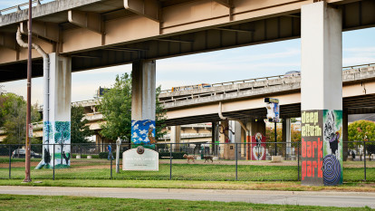 Near deep ellum dog park at Camden Farmers Market Apartments in Dallas, TX