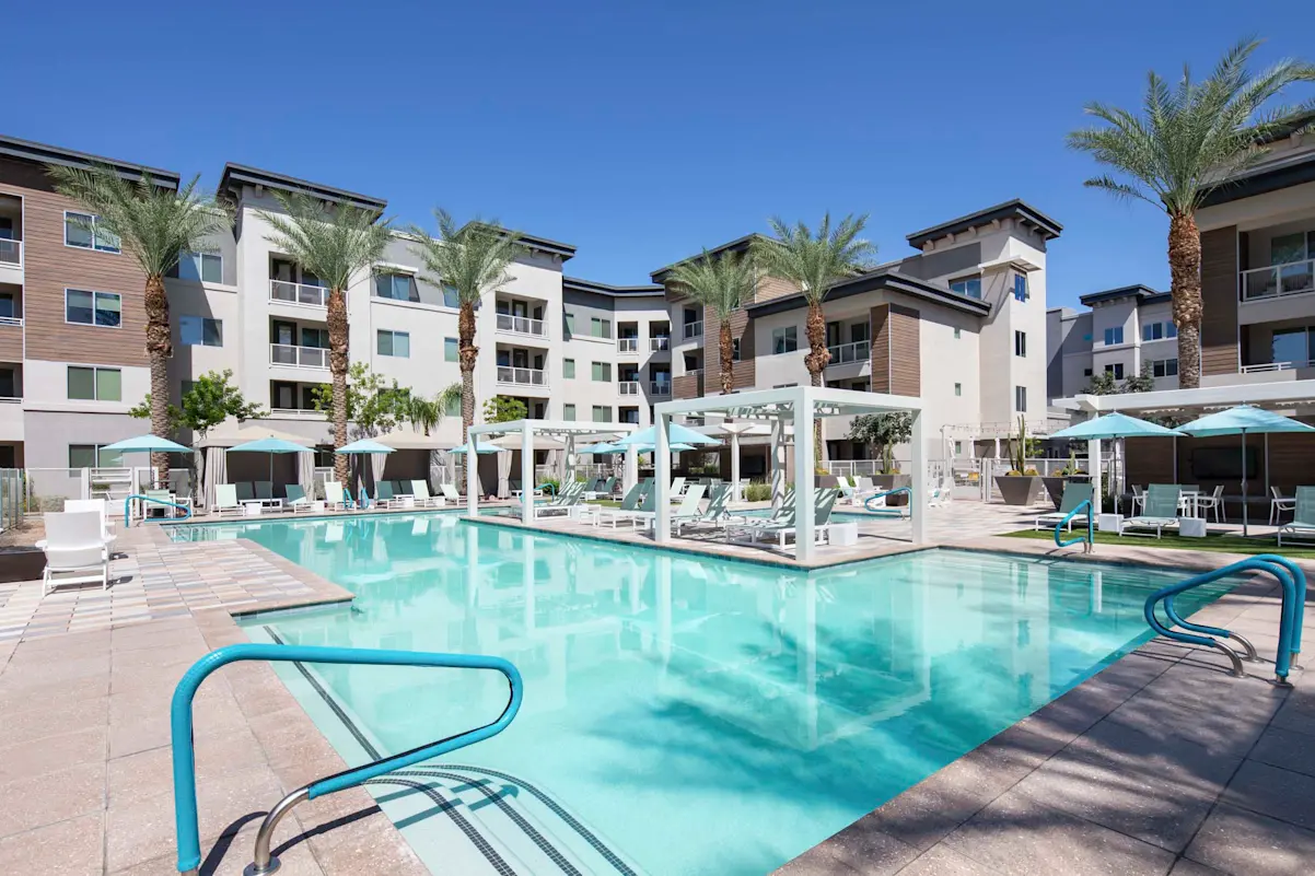 Swimming pool and deck at Camden North End.
