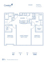 Blueprint of B2 Floor Plan, 2 Bedrooms and 2 Bathrooms at Camden Tuscany Apartments in San Diego, CA