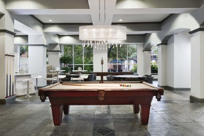 Midtown game lounge with billiards and shuffleboard