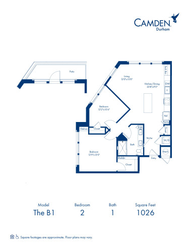 Camden Durham - Floor plans - B1