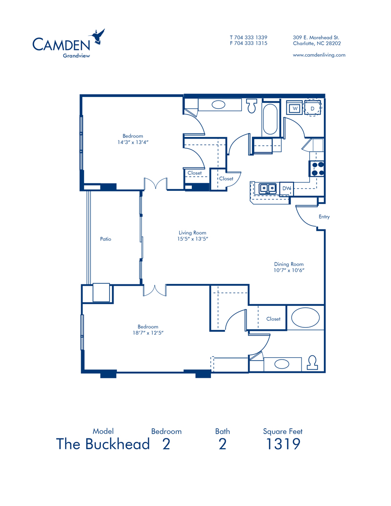 Studio, 1 & 2 Bedroom Apartments in Charlotte, NC Camden Grandview