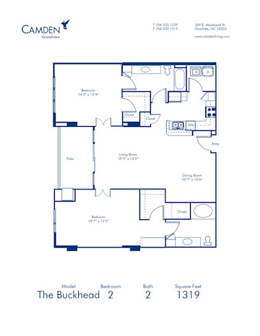 Studio, 1 & 2 Bedroom Apartments in Charlotte, NC - Camden Grandview