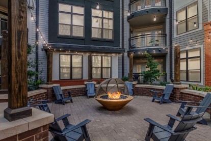 Firepit courtyard at Camden Gallery Apartments in Charlotte, NC