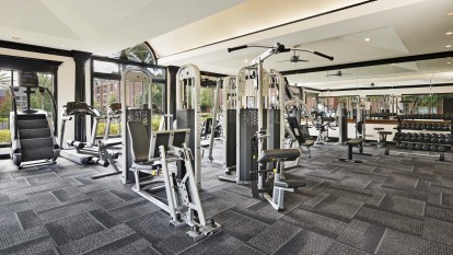 Fitness center with cardio and free weights