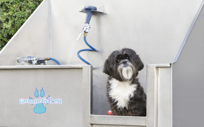 No more washing your dog in the bathtub. Visit the grooming station to get your pet looking and feeling its best.