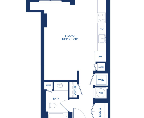 Blueprint of S8.2 Floor Plan, Studio with 1 Bathroom at Camden NoMa II Apartments in Washington, DC
