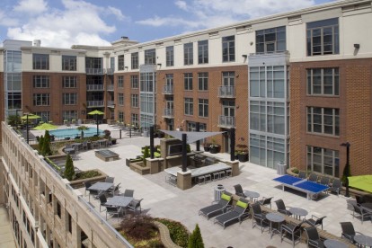 Rooftop pool and outdoor lounge