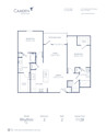 Blueprint of Rhythm Floor Plan, 2 Bedrooms and 2 Bathrooms at Camden Panther Creek Apartments in Frisco, TX