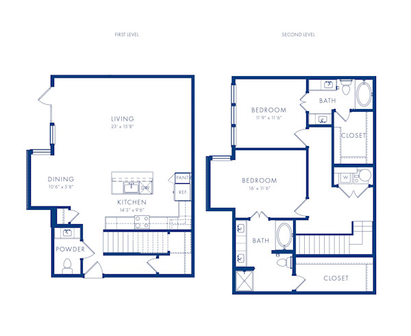 camden-greenville - floor plans - TH3A FLATS