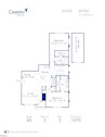 Blueprint of B3 Floor Plan, 2 Bedrooms and 2 Bathrooms at Camden Legacy Park Apartments in Plano, TX