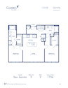Blueprint of San Jacinto.2 Floor Plan, 2 Bedrooms and 2 Bathrooms at Camden Travis Street Apartments in Houston, TX