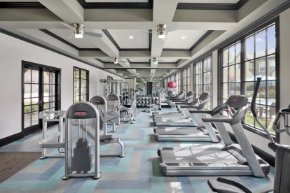 One of two 24-hour fitness centers at Camden Shadow Brook apartments in Austin, TX