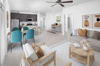 Open concept living at Camden Monument Place apartments in Fairfax, VA