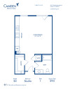 Blueprint of S0 Floor Plan, Studio with 1 Bathroom at Camden Belleview Station Apartments in Denver, CO