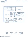 Blueprint of B2 Floor Plan, 2 Bedrooms and 2 Bathrooms at Camden Sierra at Otay Ranch Apartments in Chula Vista, CA