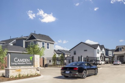 Controlled Access gates at Camden Long Meadow Farms Homes for Rent in Richmond, Tx