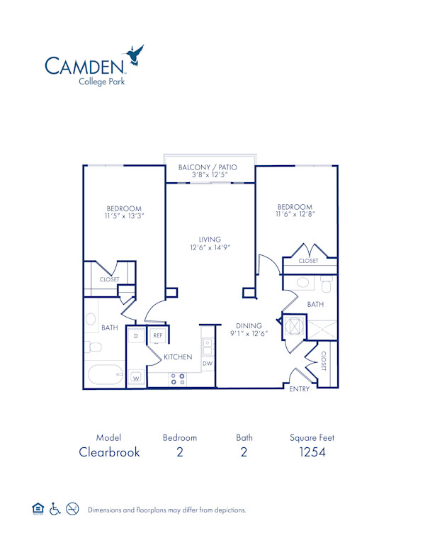 camden-college-park-apartments-college-park-maryland-floor-plan-Clearbrook - 1254 sf