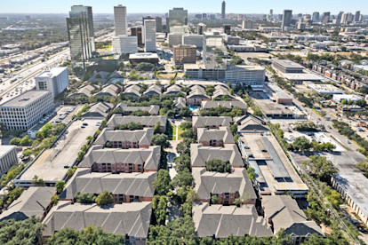 Aerial View of Camden Greenway Apartments in Houston, Tx